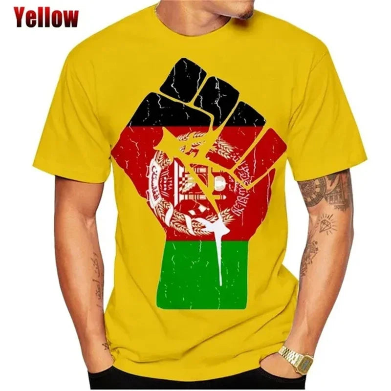 3D Print Afghanistan Flag T-Shirt