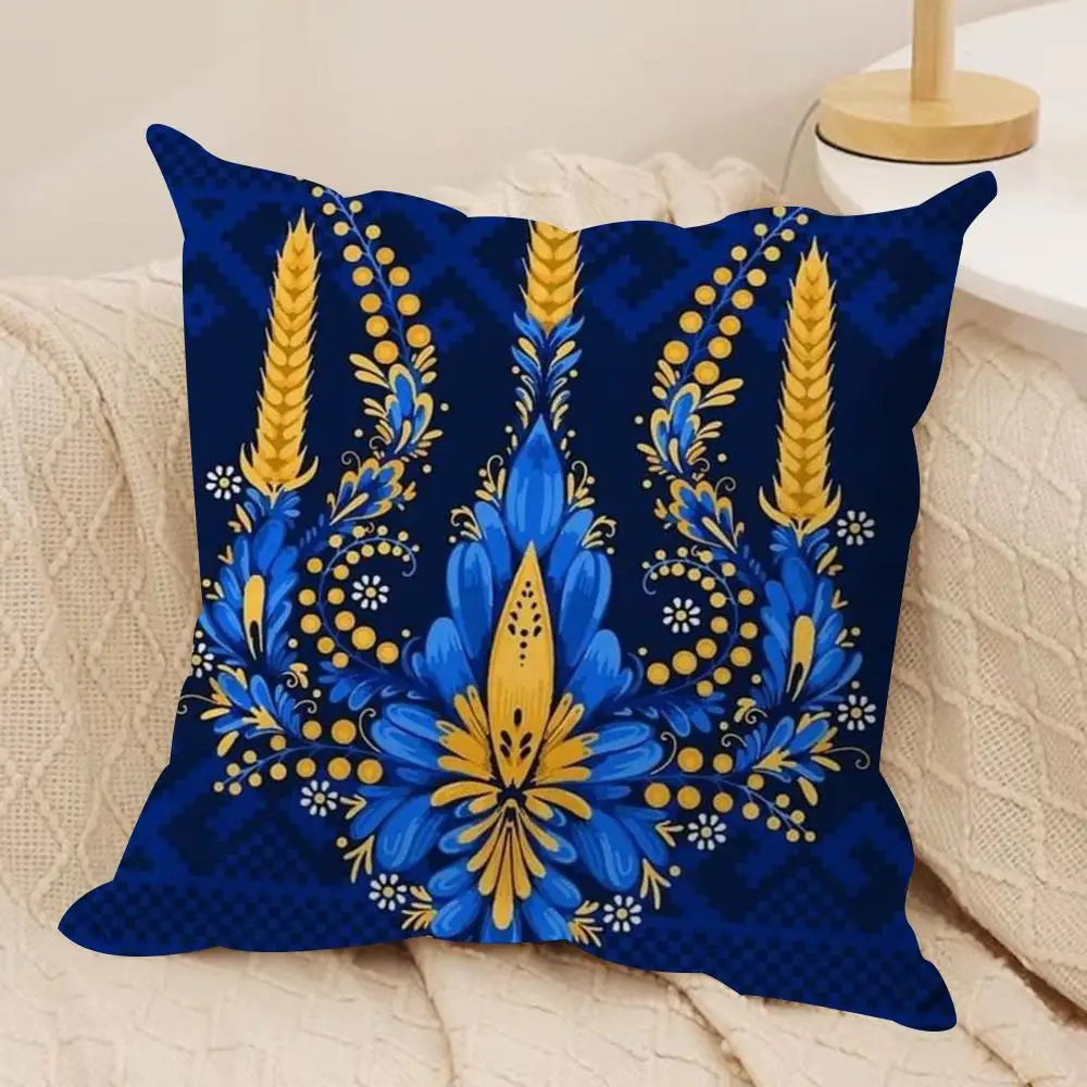 Ukraine Flag Aesthetic Cushion Cover Pillow