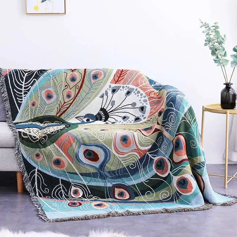Peacock Butterfly Throw Blanket