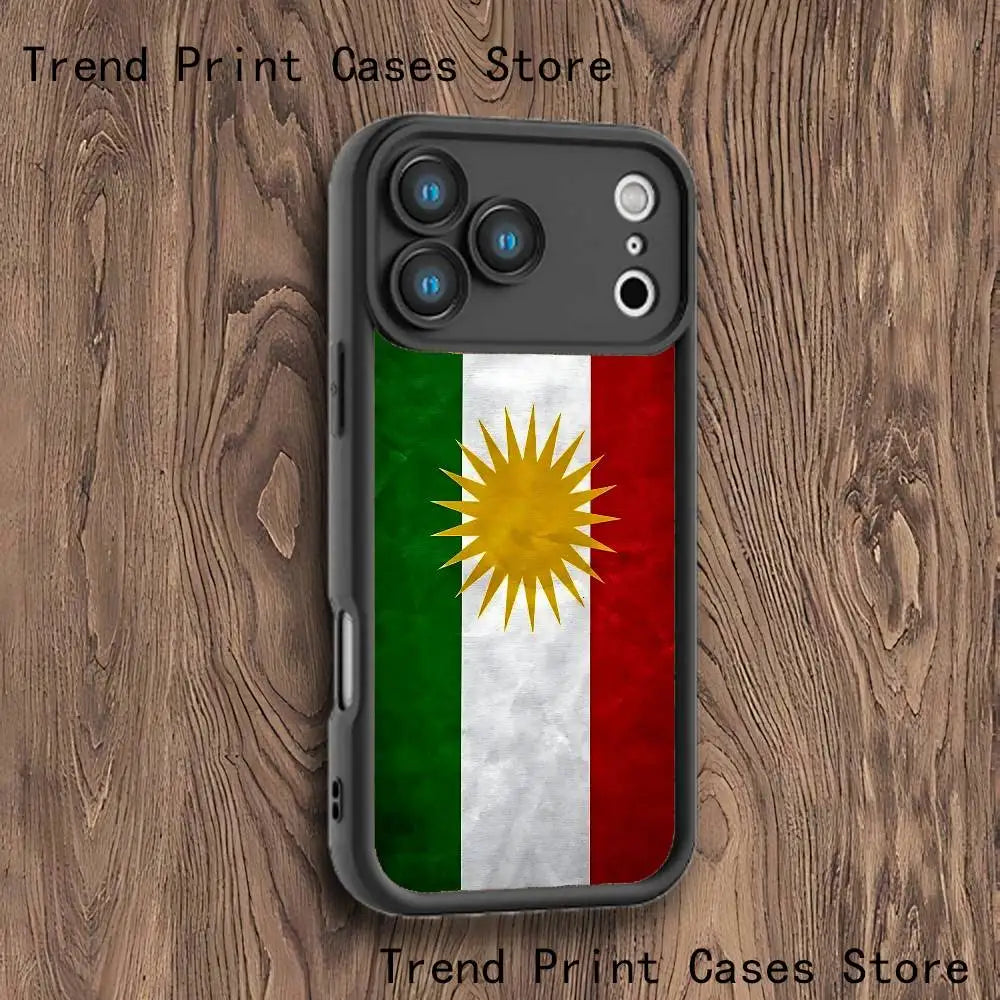 Kurdistan Flag Art Emery Case For iPhones