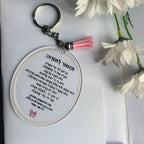 Jewish Thanksgiving Prayer Card With Keychain Bar