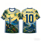 Brazil Football Jersey Breathable Tee