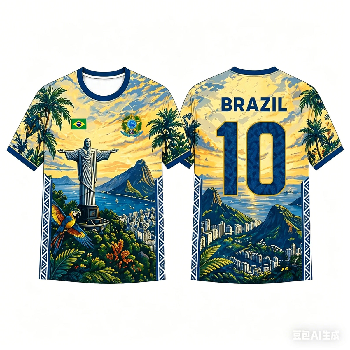 Brazil Football Jersey Breathable Tee