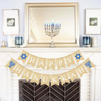 Happy Hanukkah Banner for Garland Bunting Chanukah Festival Party