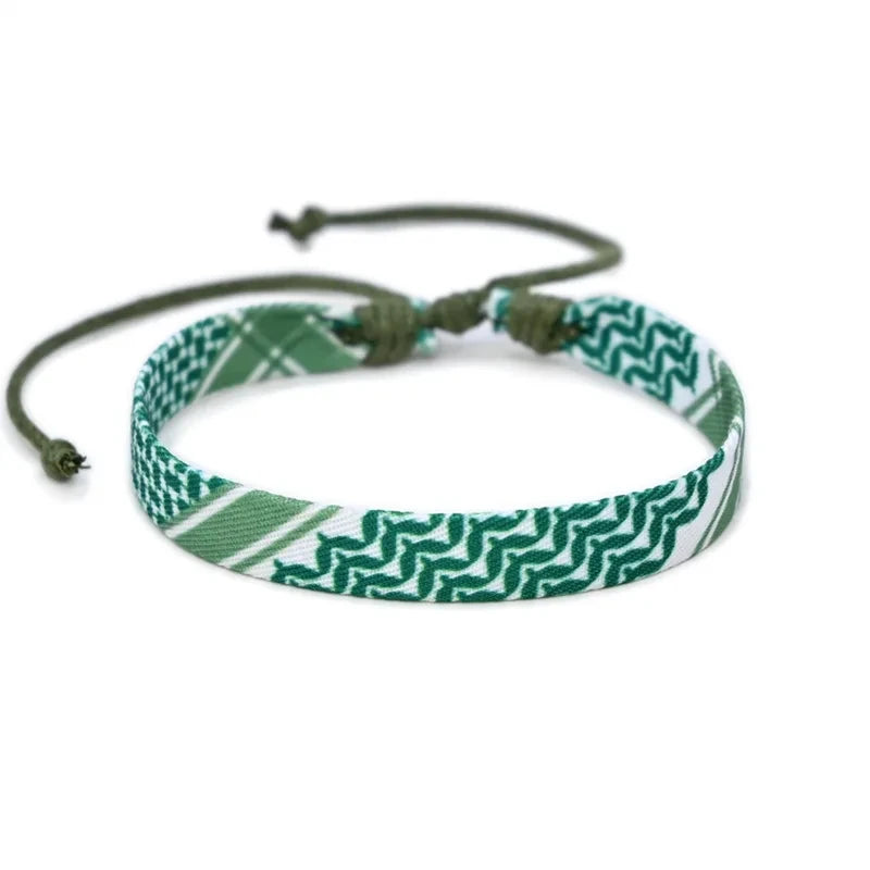 Multicolor Weave Kufiya Patterns Bracelets