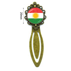 Kurdistan Flag Glass Pendant Keychain Jewelry Charm Bag Souvenir Key Ring
