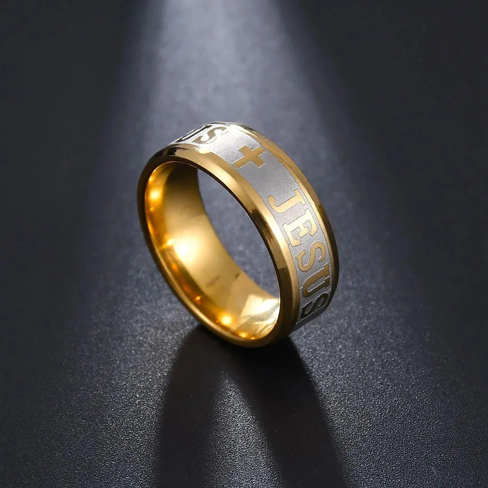 Jesus Cross Ring for Men