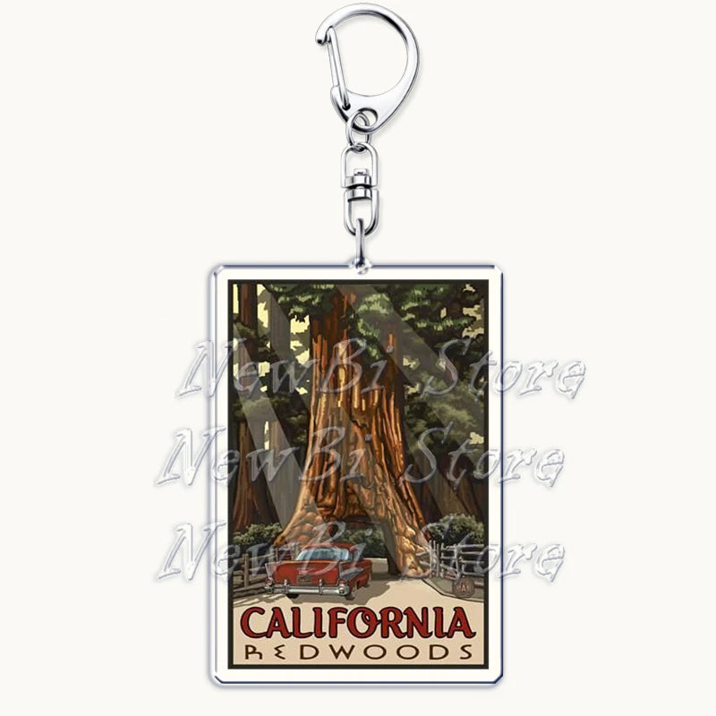 US Travel Keychain