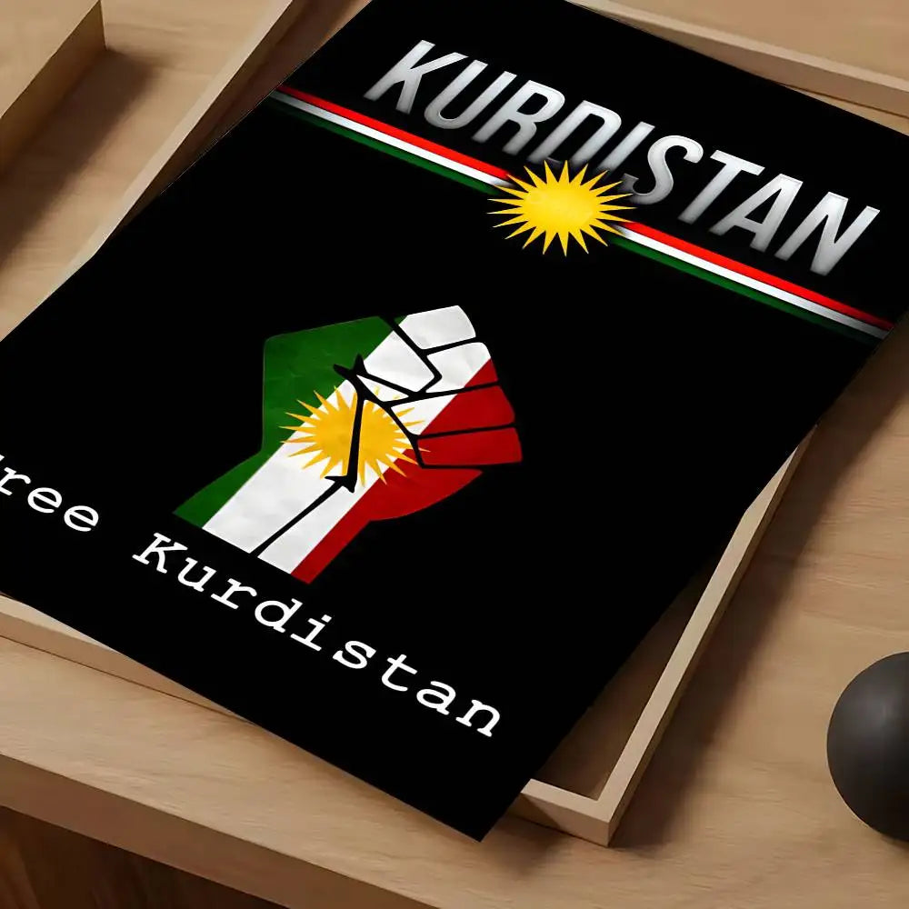 Vintage Waterproof Kurdistan Flag Poster