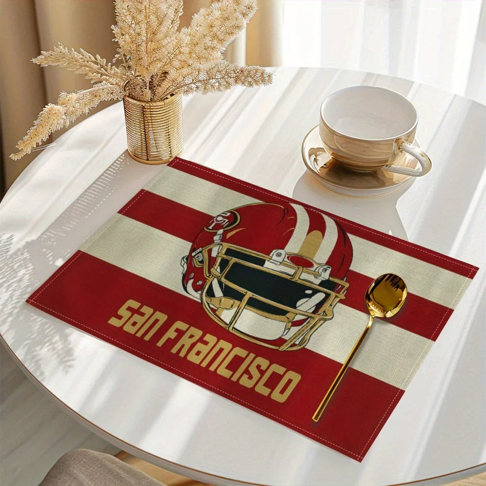 4PC San Francisco 49ers Placemats - Dining & Party Decor