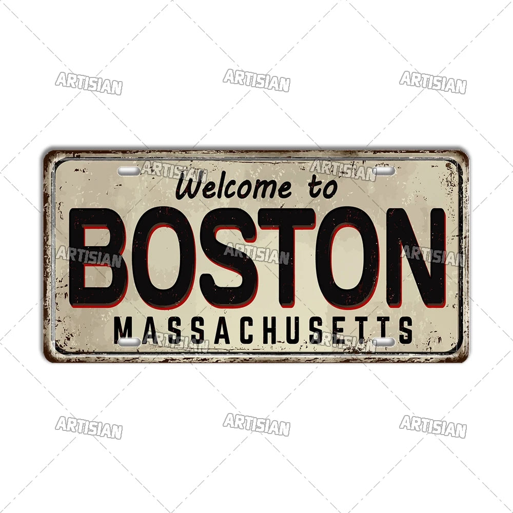 Welcome To USA City Car Plate