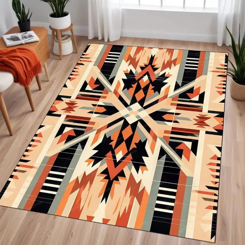 Southwestern Carpet, Aztec Tribal Area Mat