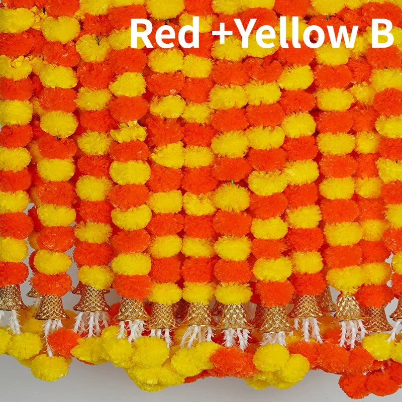Marigold Flower Garland for Decoration Diwali Pooja Day of The Dead Mexican