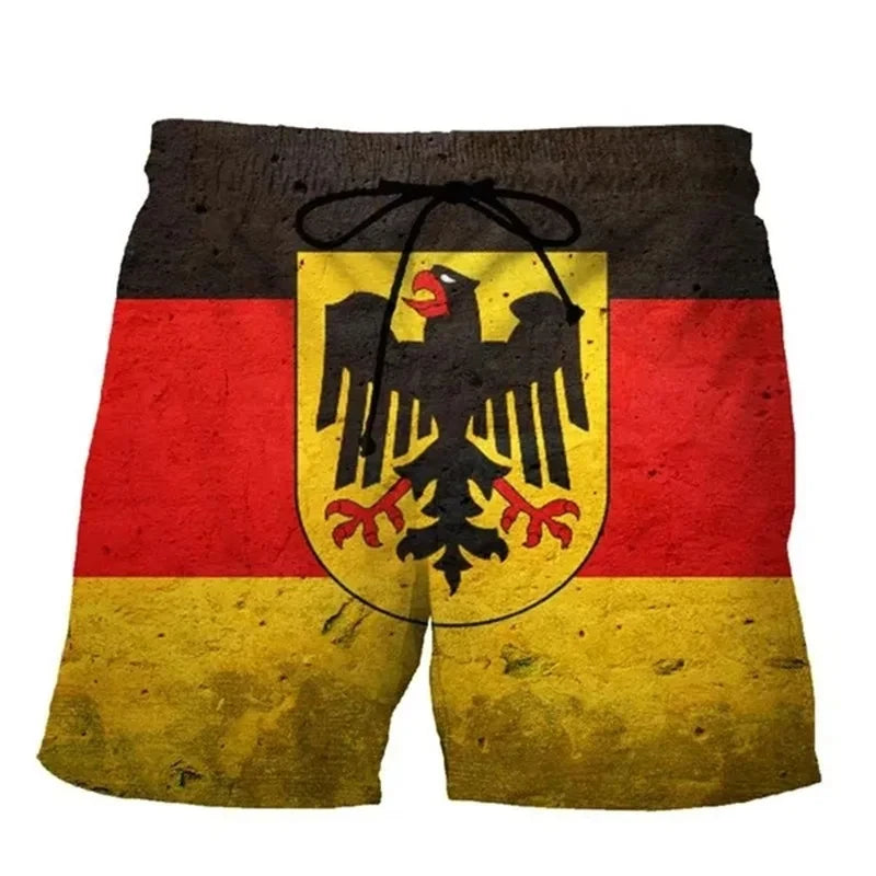 Germany National Emblem Flag Beach Shorts