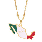 Mexican Map Necklace