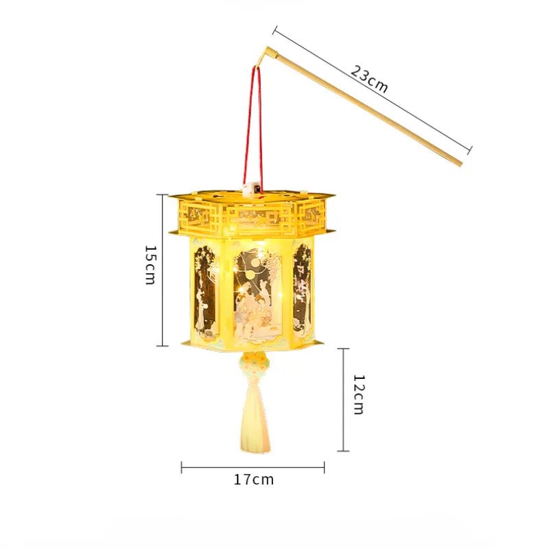 Mid-Autumn Festival Lantern Antique Jade Rabbit Portable Lantern New Decor