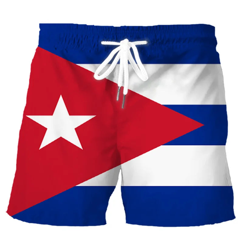 Cuban Flag Beach Shorts