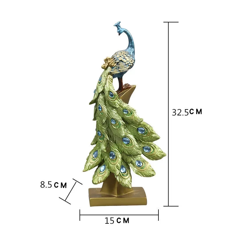 Statues Peacock Home Decoration