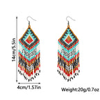 Bohemian Style Geometric Tassel Earrings Tribal Style
