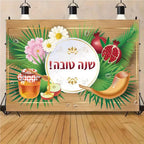 Happy Purim Rosh Hashanah Theme Backdrop Jewish New Year Party