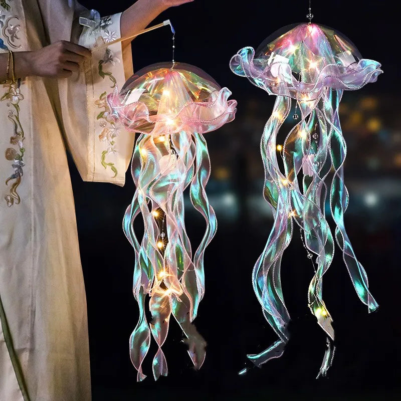 1Pcs Jellyfish Lamp Portable Flower Home Decoration