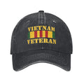 Vintage Veteran Service Medal Baseball Cap