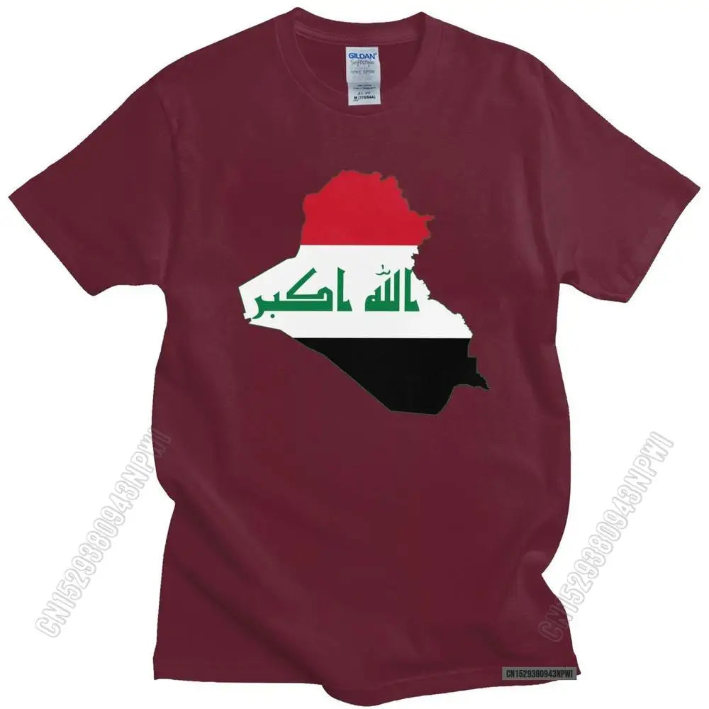 Iraq Flag Map T Shirt