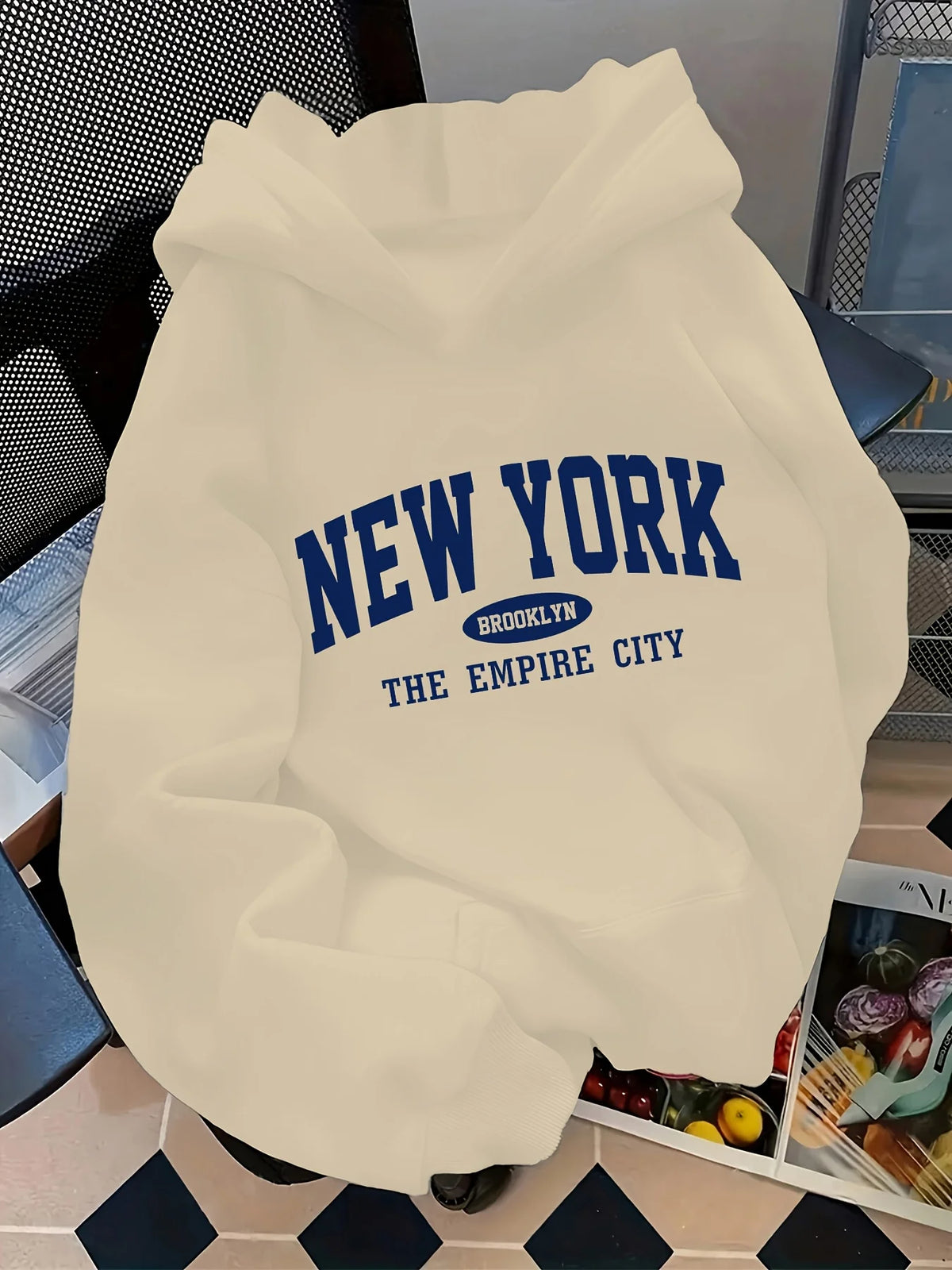 Letter Pattern Hoodie NEW YORK