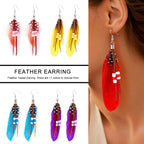 Feather earrings for women, Bohemian style