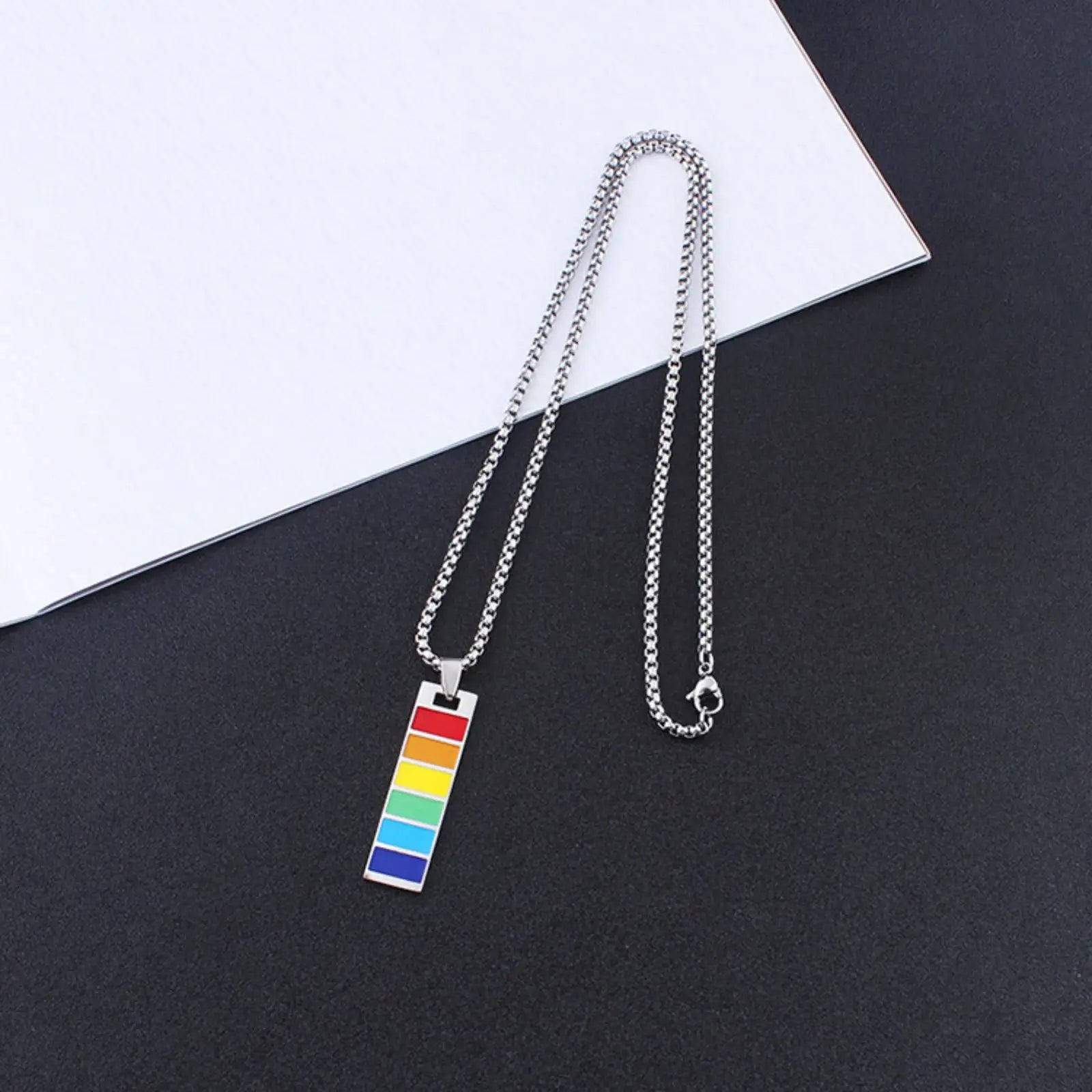 LGBTQ Rainbow Pendant Necklace