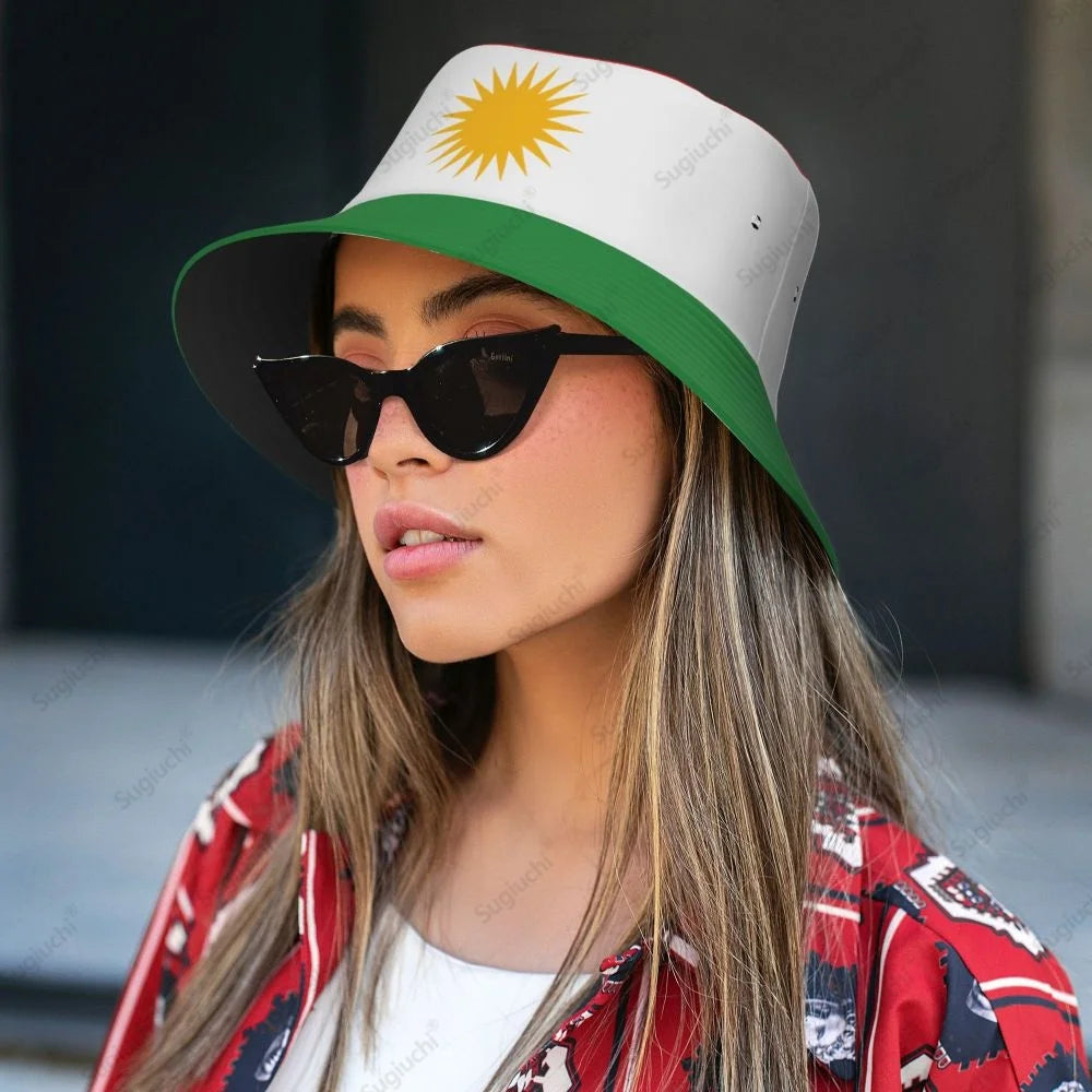 Kurdistan 3D Flag Men Women Bucket Hat