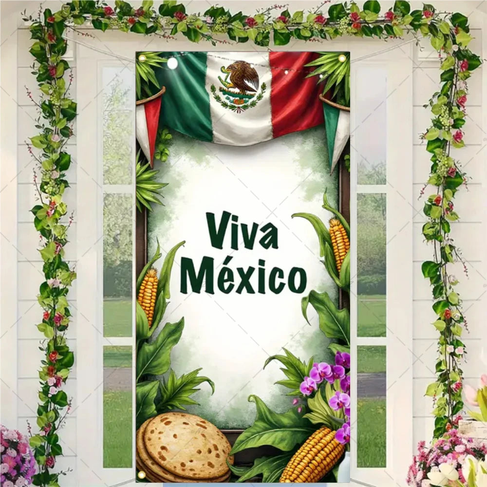 Festival Mexican Lndependence Day Door Banner
