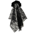 1PCS Black Veil Rose Flower Headband Day of The Dead Party
