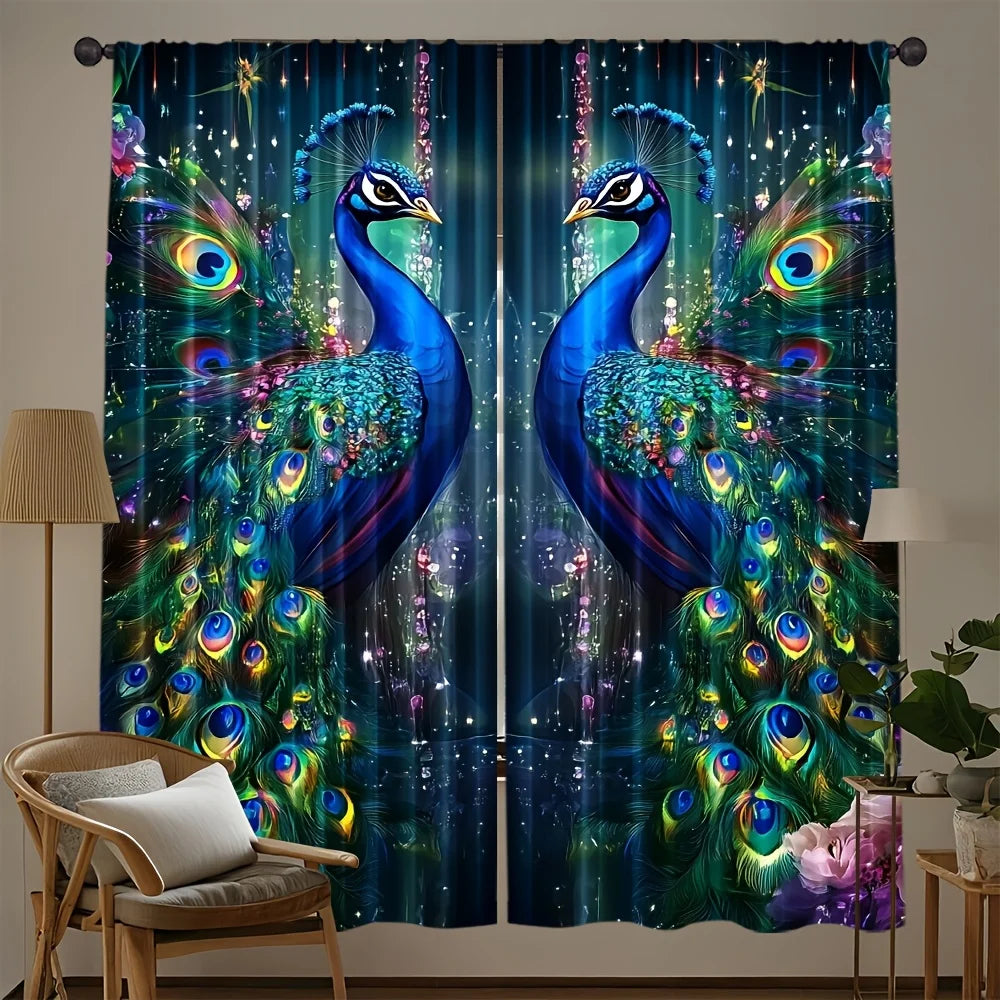 Vibrant Peacock Curtains
