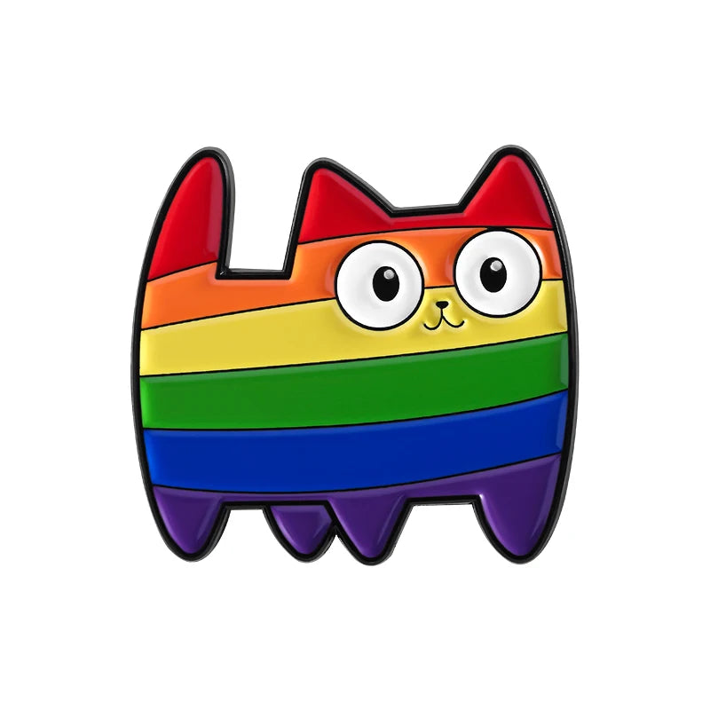 LGBT Rainbow Cat Enamel Pin