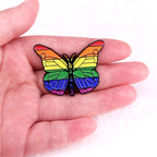 Pride Rainbow Butterfly Badge LGBT Enamel Pin