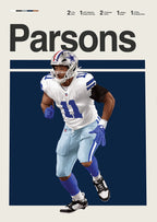 Classic American Football Star Athletes Highlights Achievements Posters