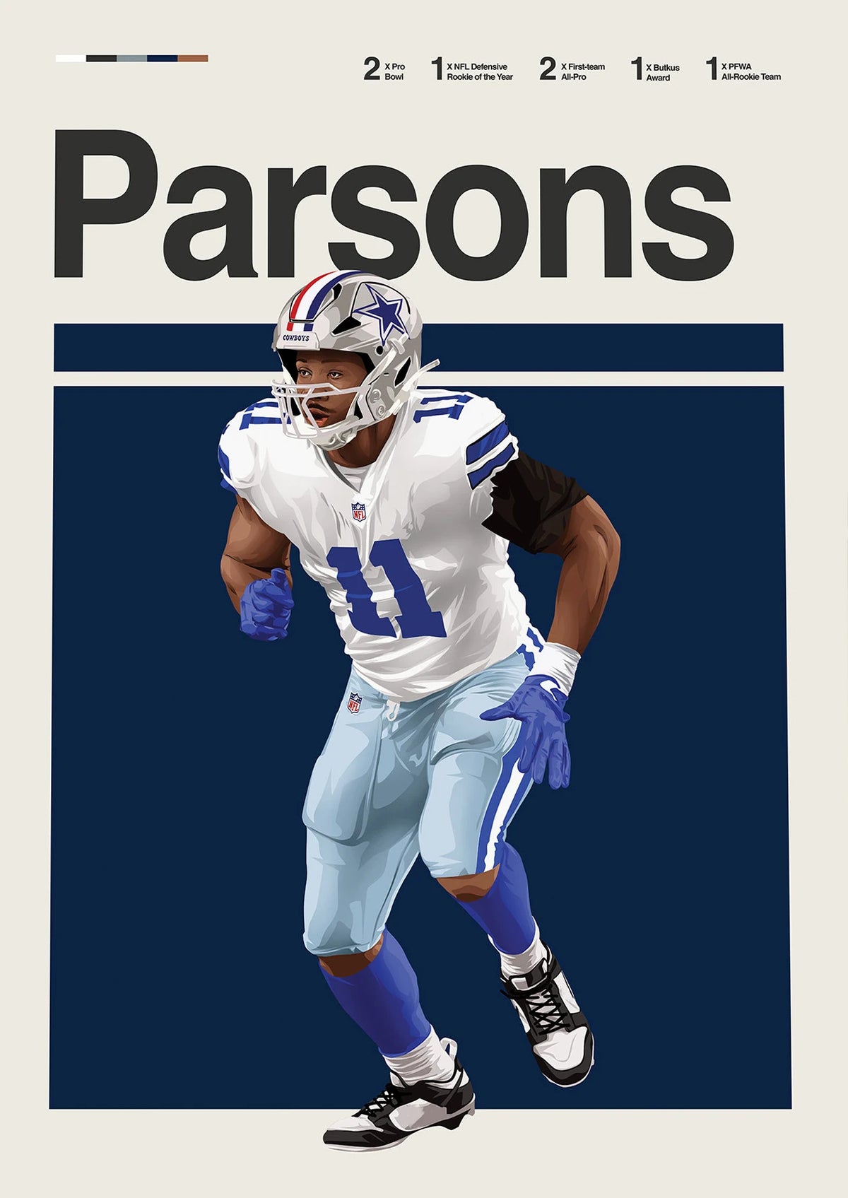 Classic American Football Star Athletes Highlights Achievements Posters