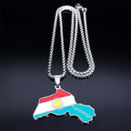 Kurdistan Region Map Necklace