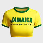 Brazil Letter Print Crop Top