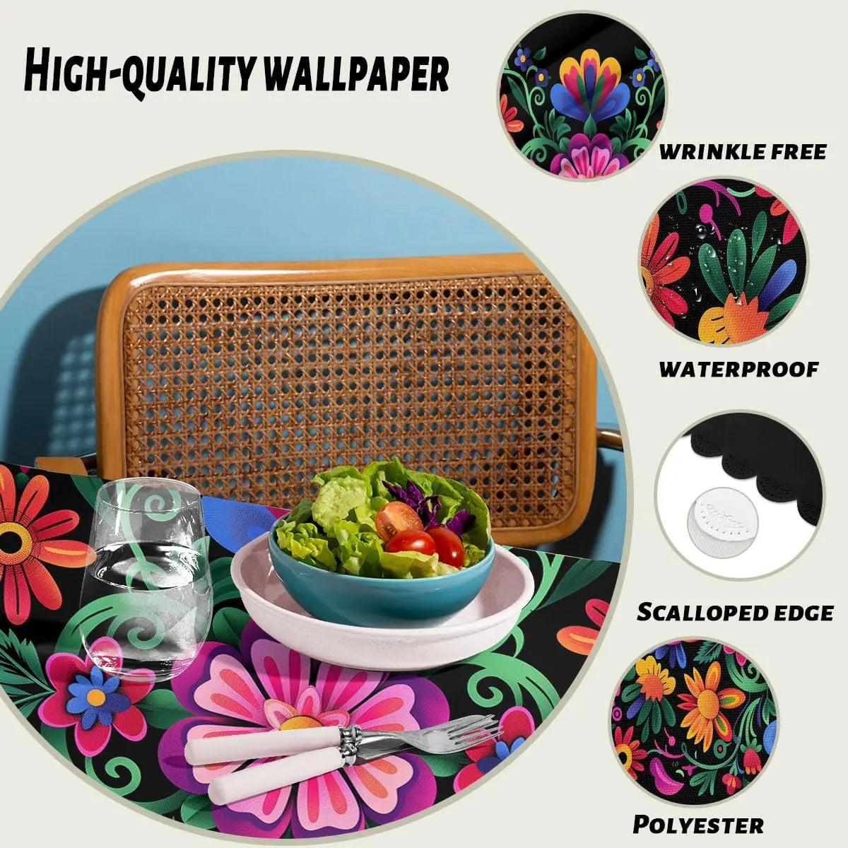 Mexican Day of The Dead Rectangle Waterproof Table Cloth
