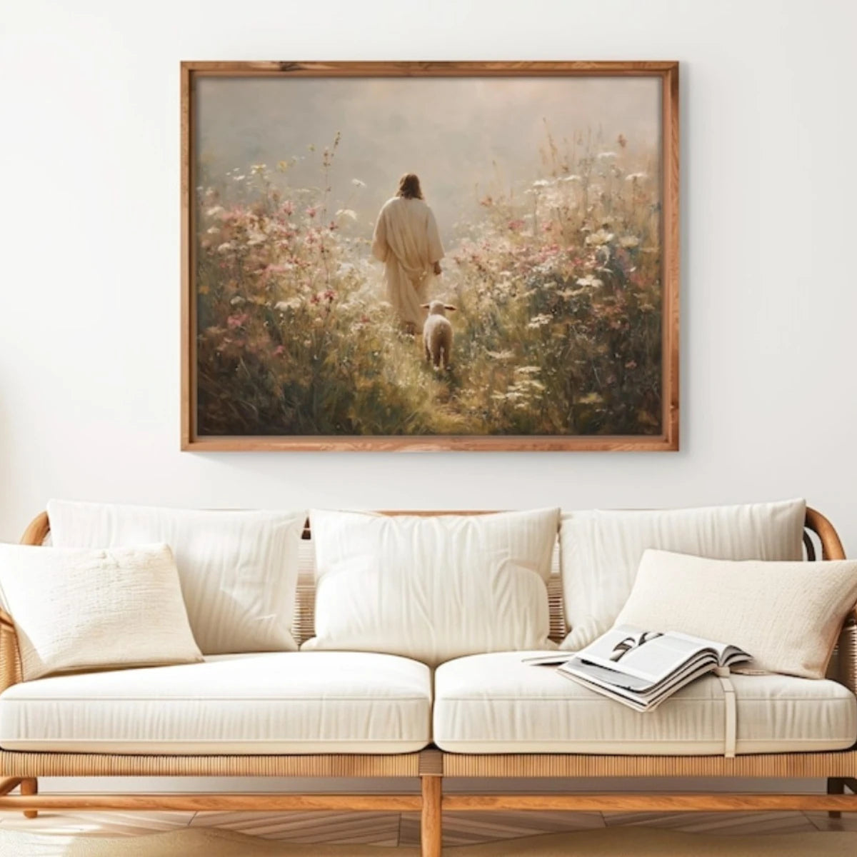 Jesus Sheep Canvas Poster