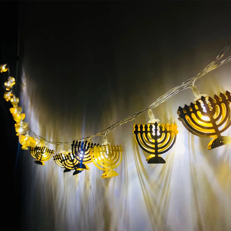 1.65M 10LED Judaism Mogen David Star Lights String Hanukkah Shavuot