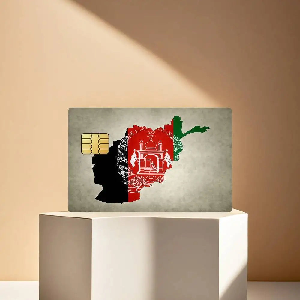 Afghanistan Flag Credit Skin Cover Card Stickers
