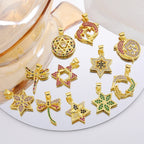 Gold Plated Handmade Colorful Star Of David Charms