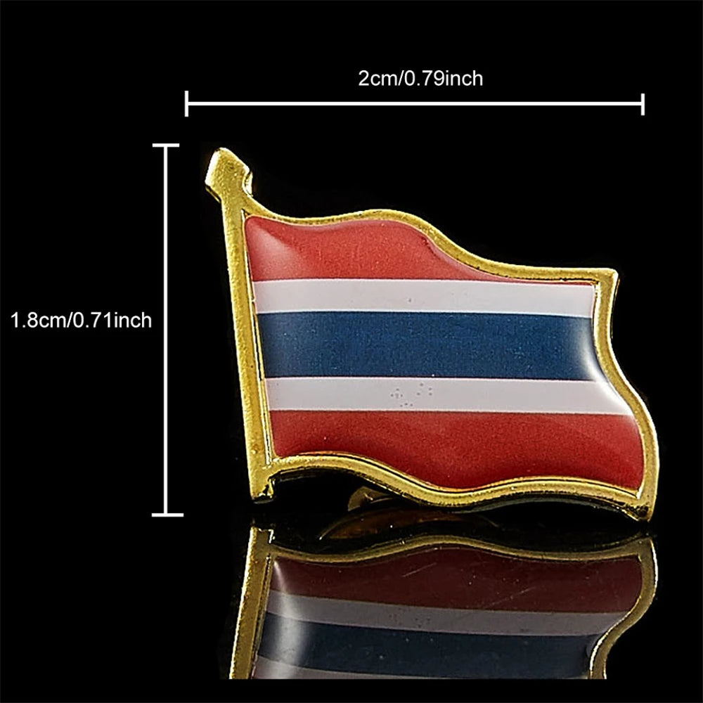 Thailand Flag Enamel Pin – 3D Waving