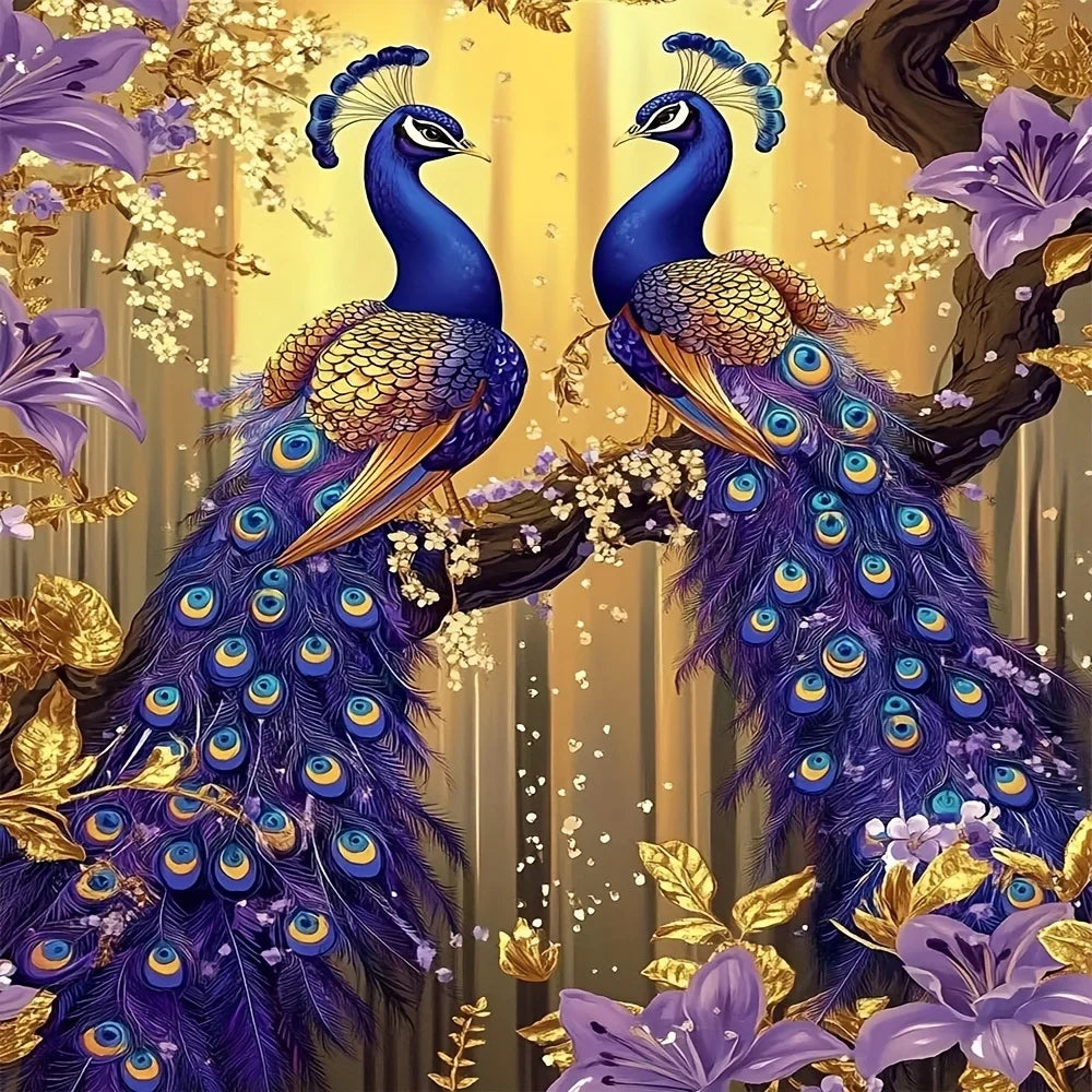 Peacock Fabric Design Home Decor