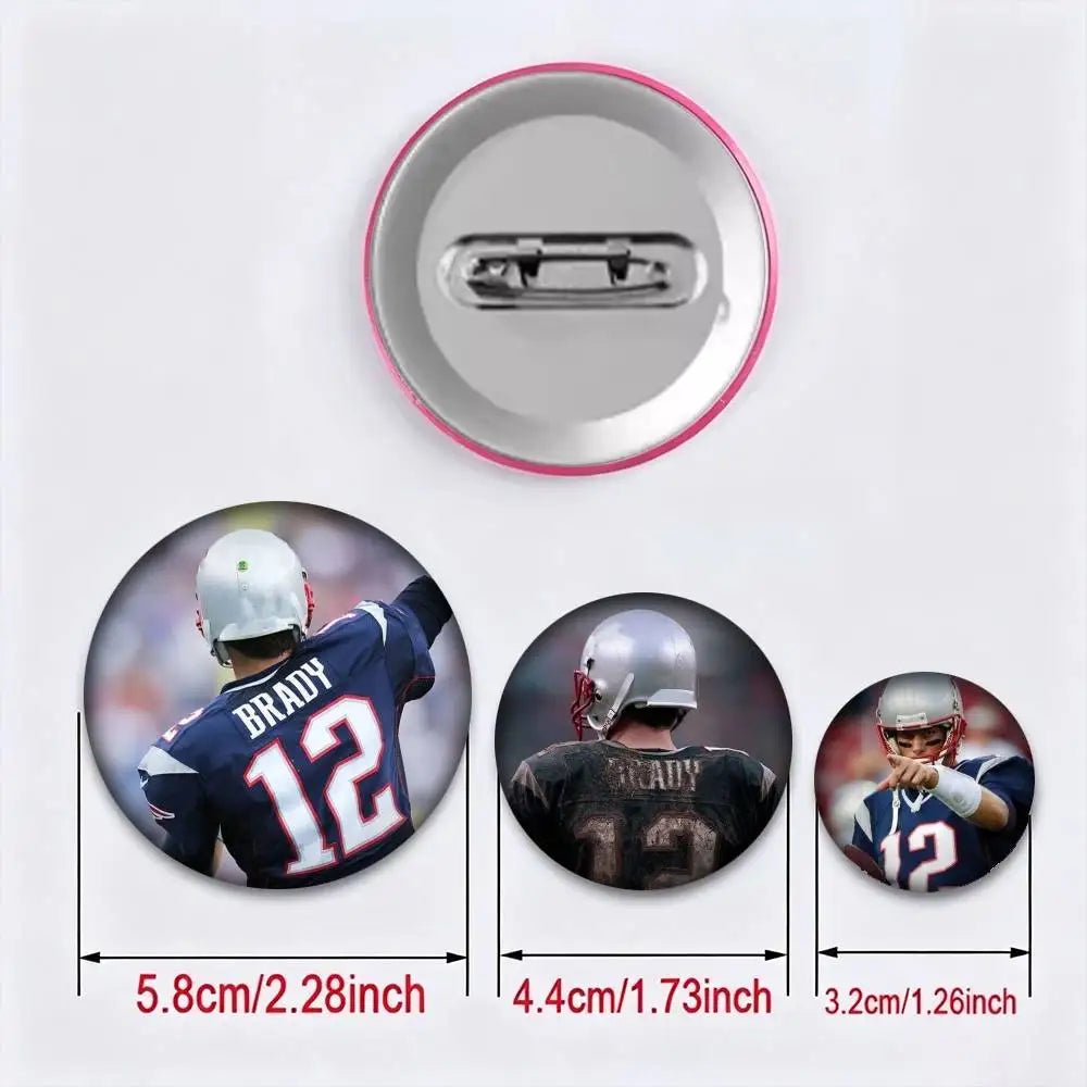 Football player Tom Brady Brooches Badges Pins