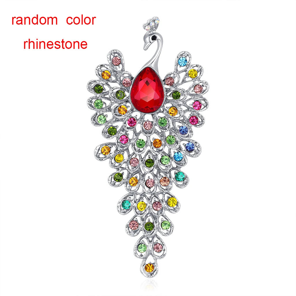 women fashion peacock brooch pins