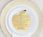 Mirror Gold Rosh Hashanah Blessing Laser Cut Appple Invitation Card